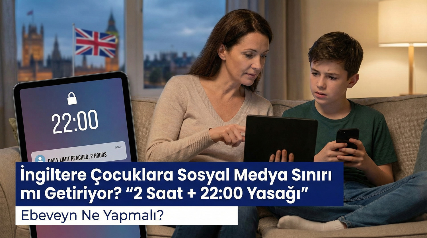 İngiltere Çocuklara Sosyal Medya Sınırı Getiriyor mu? 2 Saat + 22:00 Yasaşı ve Ebeveyn Rehberi